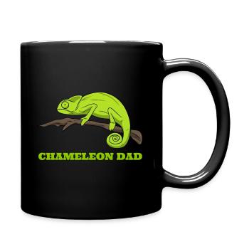 Chameleon Dad Chameleon Papa Biologist - Full Colour Mug - black - Right