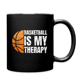 Basketball Is My Therapy - Full Colour Mug - black - Right