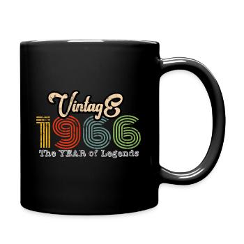 1966 Vintage - Tasse einfarbig - Schwarz - Rechts