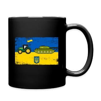 Ukrainian Farmer Steals Tank - Full Colour Mug - black - Right