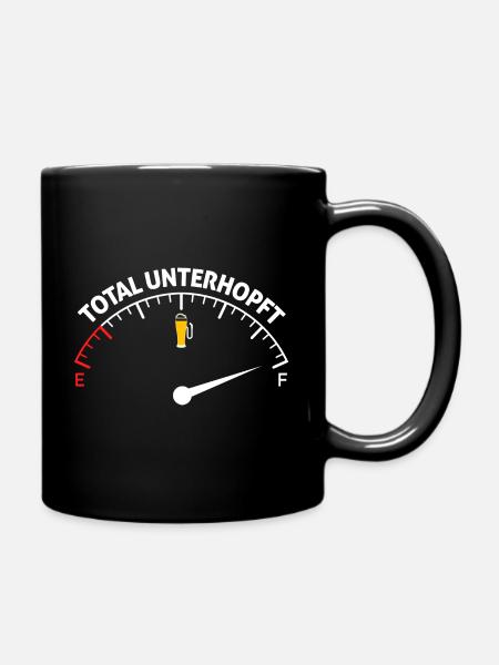 total unterhopft tachometer - Tasse einfarbig - Schwarz
