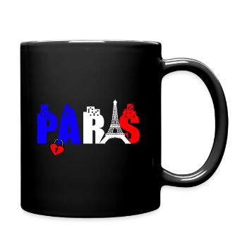 Paris Frankreich cava? Eifelturm - Tasse einfarbig - Schwarz - Rechts