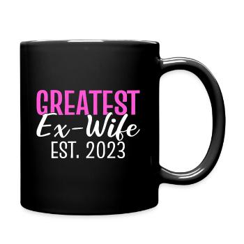 Greatest Ex-Wife Est 2023 Happily Divorced - Full Colour Mug - black - Right