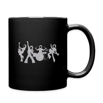 LETS ROCK, GROUPE DE ROCK MUSICIEN T-SHIRT MUSICAL - Mug uni - noir - Droite