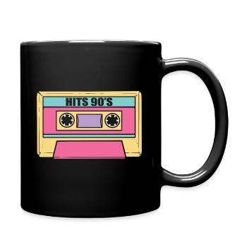 90's Hits Musiker - Tasse einfarbig - Schwarz - Rechts