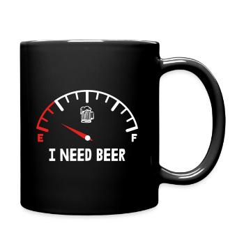 Funny I Need Beer| Bavarian - Full Colour Mug - black - Right