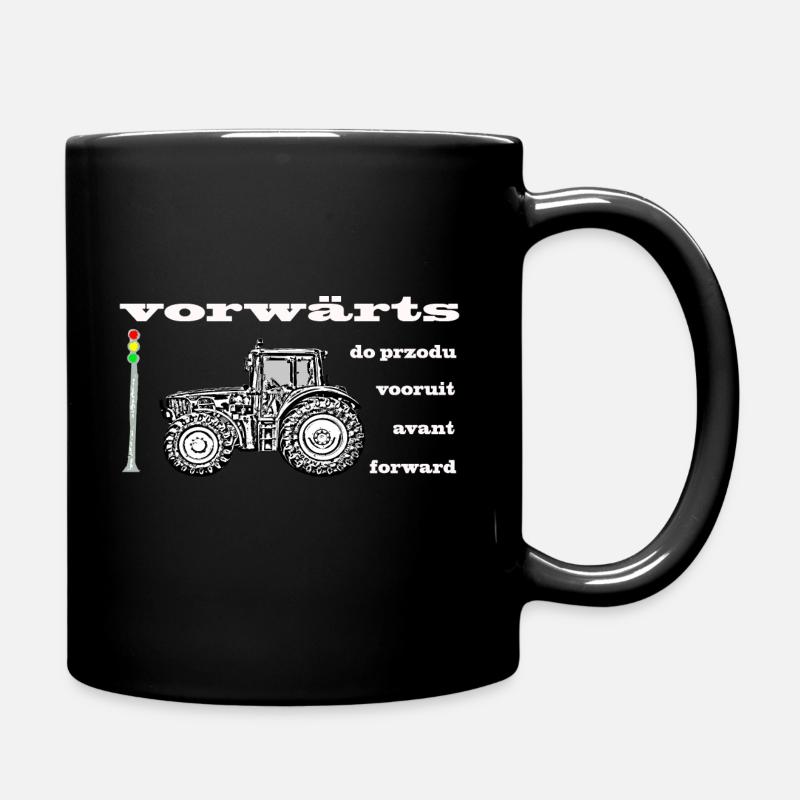 Vorwärts Trecker gegen Ampel - Tasse einfarbig - Schwarz