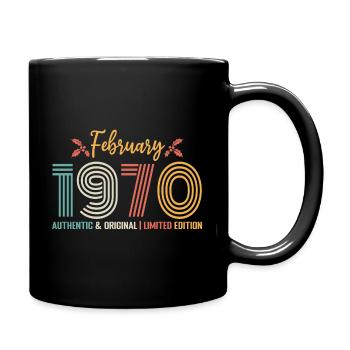 Février 1970 anniversaire Février 1970 rétro - Mug uni - noir - Droite