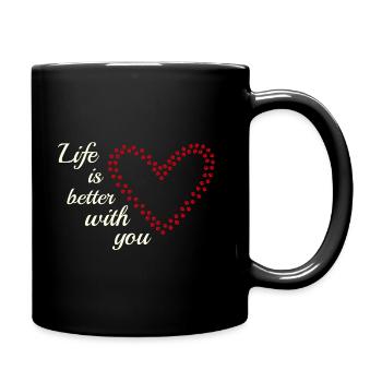 Love Dog Cat - Full Colour Mug - black - Right