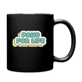 Paws for life - Tasse einfarbig - Schwarz - Rechts