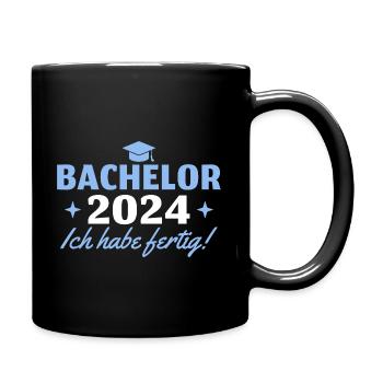 Bachelor 2024 Bestandene Bachelorprüfung Abschluss - Tasse einfarbig - Schwarz - Rechts