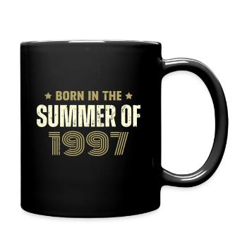 Jahrgang 1997 Jahrgang 1997 Geburtstagsgeschenk - Tasse einfarbig - Schwarz - Rechts