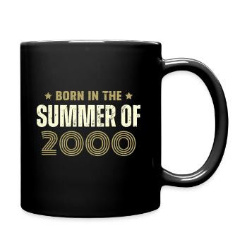 Jahrgang 2000 Jahrgang 2000 Geburtstagsgeschenk - Tasse einfarbig - Schwarz - Rechts