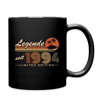 Jahrgang 1994 Geburtsjahr Retro Geburtstag - Tasse einfarbig - Schwarz - Rechts