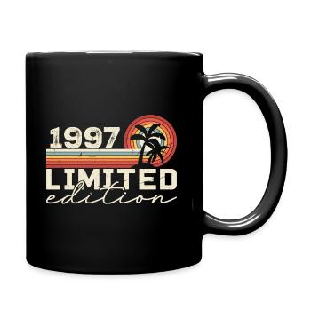 Jahrgang 1997 Retro 1997 Jubiläumsgeschenk - Tasse einfarbig - Schwarz - Rechts