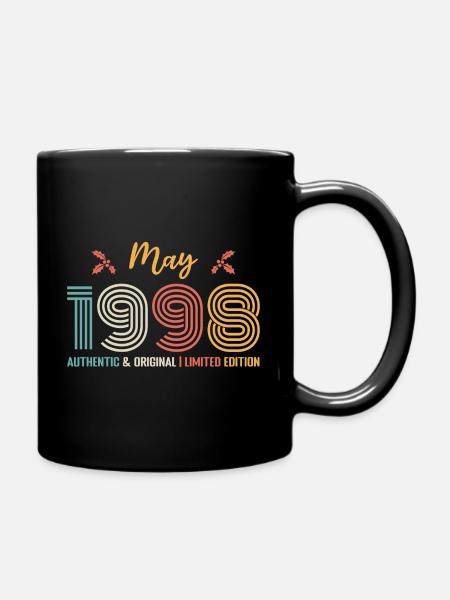 Mai 1998 Jubiläum Mai 1998 Retro - Tasse einfarbig - Schwarz