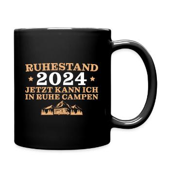 Ruhestand 2024 Camping Wohnmobil Rentner - Tasse einfarbig - Schwarz - Rechts