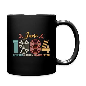 June 1984 Birthday June 1984 Retro June - Full Colour Mug - black - Right