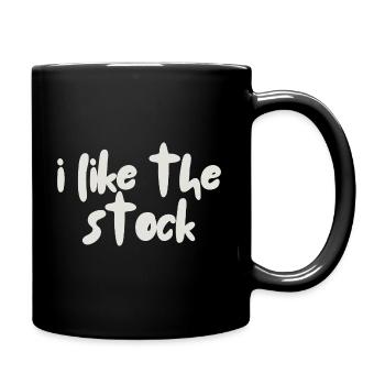 i like the stock - Tasse einfarbig - Schwarz - Rechts