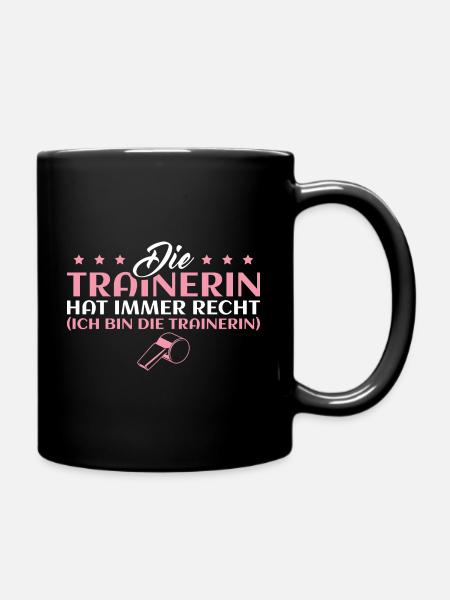 Trainerin Spruch Handballtrainerin - Tasse einfarbig - Schwarz