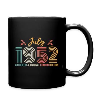 July 1952 Birthday July 1952 July - Full Colour Mug - black - Right