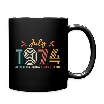 July 1974 Birthday July 1974 July - Full Colour Mug - black - Right