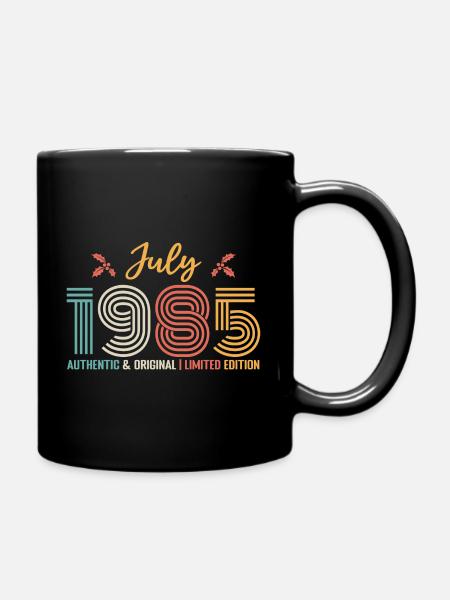 Juillet 1985 anniversaire Juillet 1985 Juillet - Mug uni - noir
