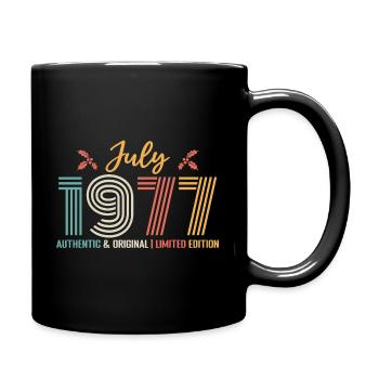 July 1977 Birthday July 1977 July - Full Colour Mug - black - Right