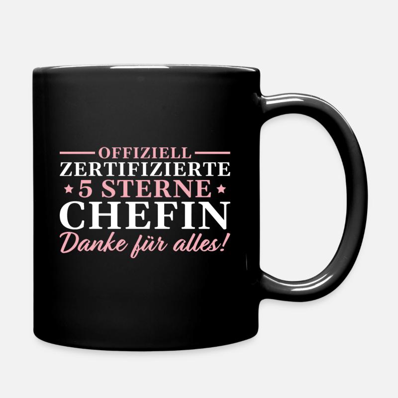 Beste Chefin Rente Jobwechsel Abschiedsgeschenk - Tasse einfarbig - Schwarz