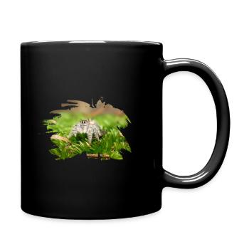 Phidippus texanus jumping spider, spring spinne. - Mug uni - noir - Droite