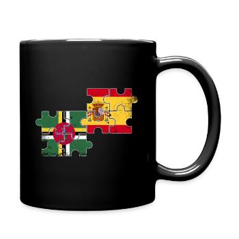 Dominica Spanien Vintage Flagge Dominicaner - Tasse einfarbig - Schwarz - Rechts