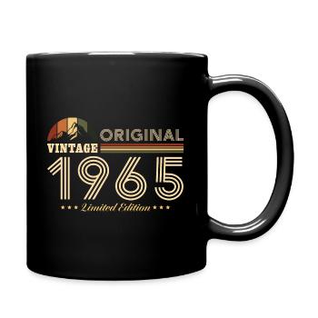 Berge 1965 Jahrgang Geburtstag Geschenk - Tasse einfarbig - Schwarz - Rechts