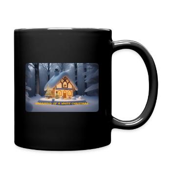 Träumen Sie von einer weißen Weihnacht - Tasse einfarbig - Schwarz - Rechts