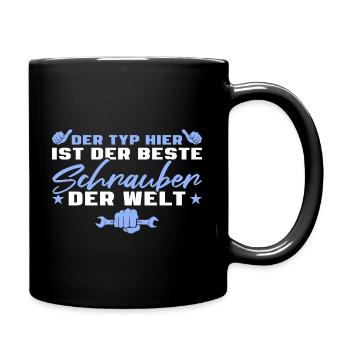 Kfz Mechaniker Bester Schrauber Geschenkidee - Tasse einfarbig - Schwarz - Rechts