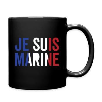 Ich bin Marine - Tasse einfarbig - Schwarz - Rechts