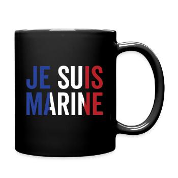 Ich bin Marine - Tasse einfarbig - Schwarz - Rechts