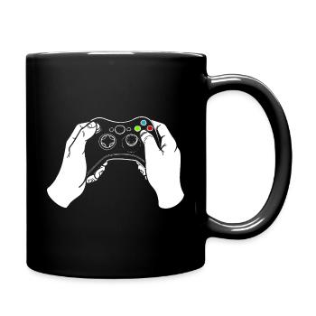Manettes de jeu - Mug uni - noir - Droite