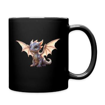 Iris Dragon: Iridescent Winged Dragon - Full Colour Mug - black - Right