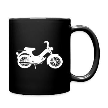 Mofa Puch Maxi MS 50 Moped Motorrad Geschenk - Tasse einfarbig - Schwarz - Rechts