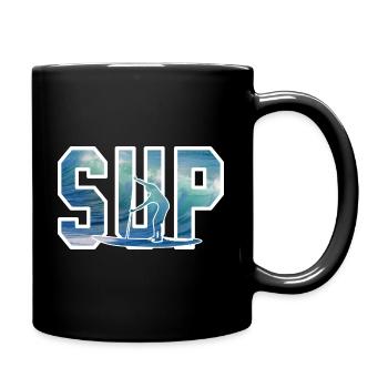 Stand up paddling Geschenk Standup Paddler Welle - Tasse einfarbig - Schwarz - Rechts