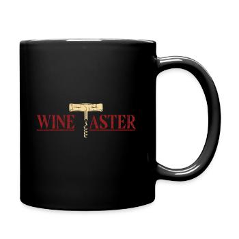 Wein - Tasse einfarbig - Schwarz - Rechts
