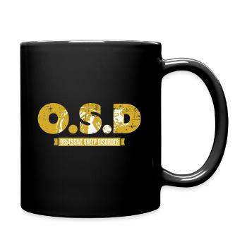 Schaf - Tasse einfarbig - Schwarz - Rechts