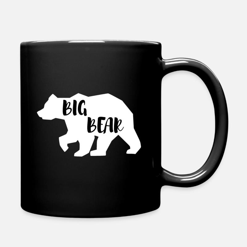 big Bear Baer Eltern Tshirt - Tasse einfarbig - Schwarz