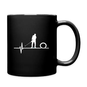 Minigolf Herzlinie Putter Golfball - Tasse einfarbig - Schwarz - Rechts