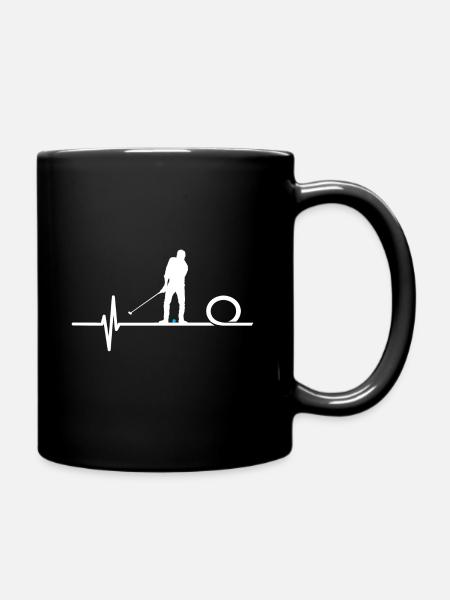 Minigolf Herzlinie Putter Golfball - Tasse einfarbig - Schwarz