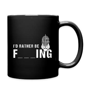 Fechtsport Lustiger Spruch für einen Fechter - Tasse einfarbig - Schwarz - Rechts