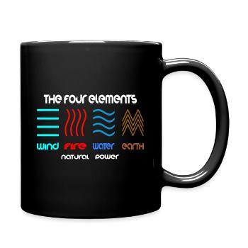The 4 elements design - Full Colour Mug - black - Right