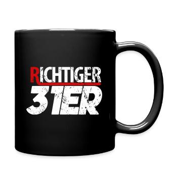 Richtiger 31er Verräter Paragraph 31 Geschenk - Tasse einfarbig - Schwarz - Rechts