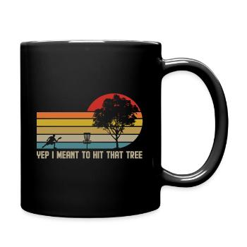 Disc-Golf-Hit-Arbre Frisbee Golf - Mug uni - noir - Droite