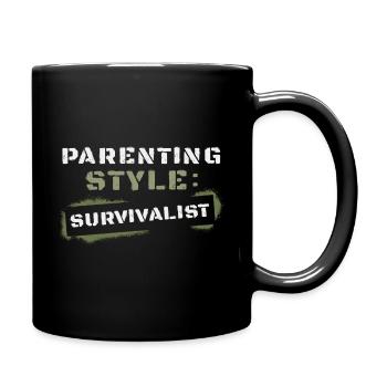 Survivaliste de style parental - Mug uni - noir - Droite
